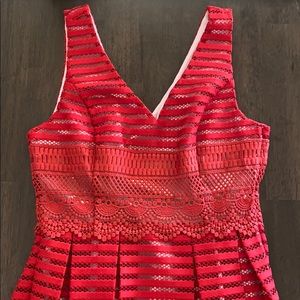 NWOT Modcloth red crochet cocktail dress